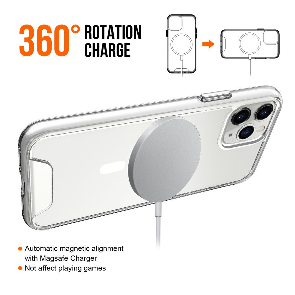 EIDERWOOD iPhone 11 Pro Max Hybrid Plastik Cover - MagSafe Kompatibel - Gennemsigtig / Hvid