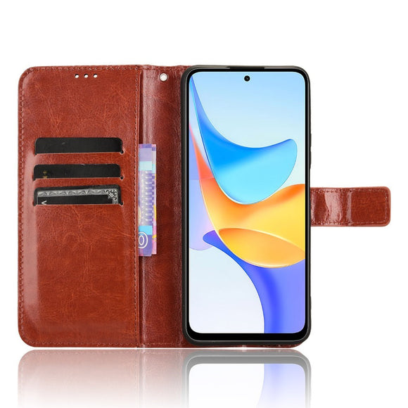 EIDERWOOD Honor X7b / 90 Smart Kunstlæder Flip Cover m. Strop - Brun