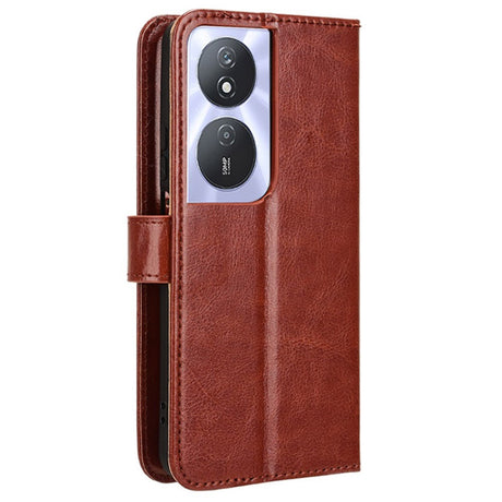 EIDERWOOD Honor X7b / 90 Smart Kunstlæder Flip Cover m. Strop - Brun