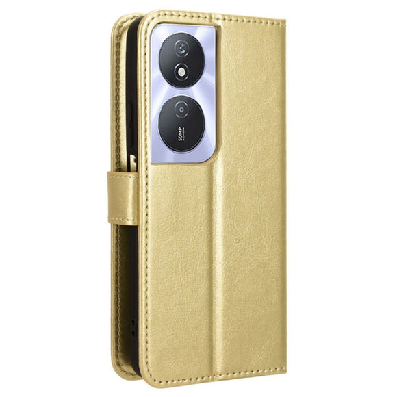 EIDERWOOD Honor X7b / 90 Smart Kunstlæder Flip Cover m. Strop - Guld