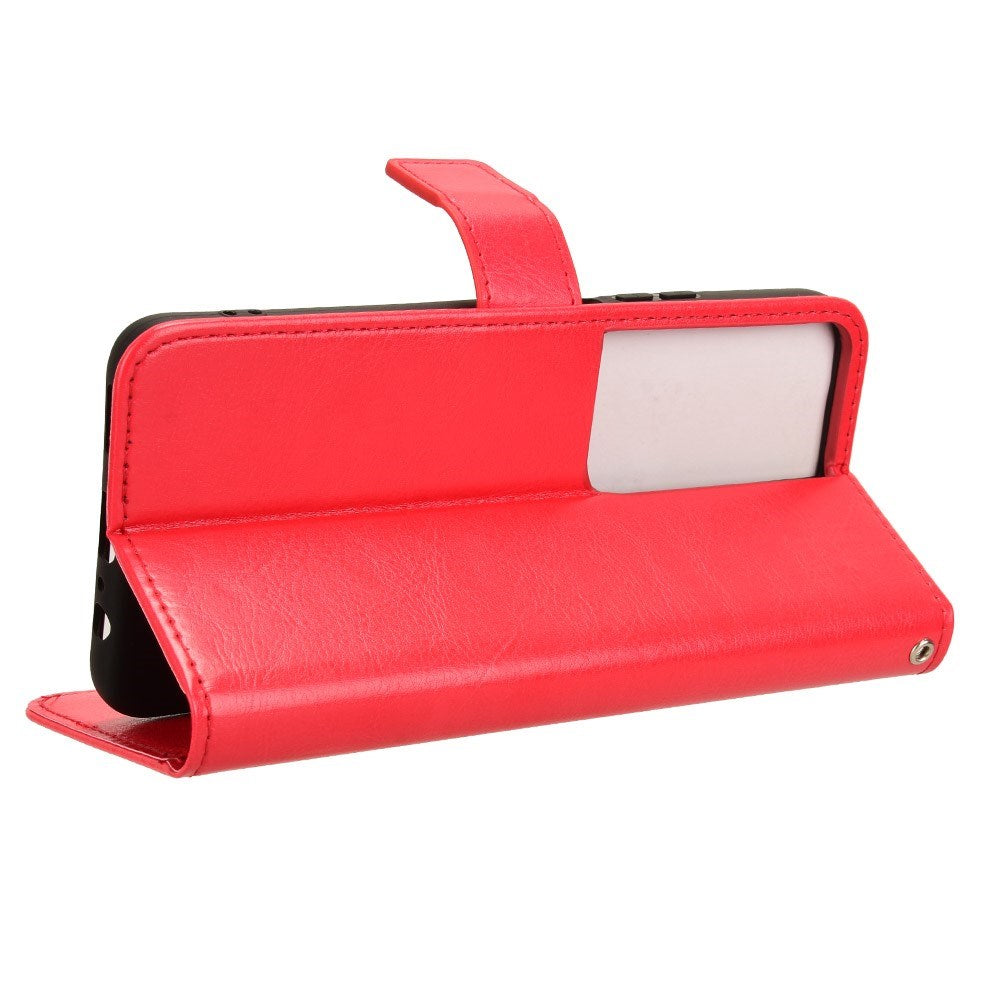 EIDERWOOD Honor X7b / 90 Smart Kunstlæder Flip Cover m. Strop - Rød