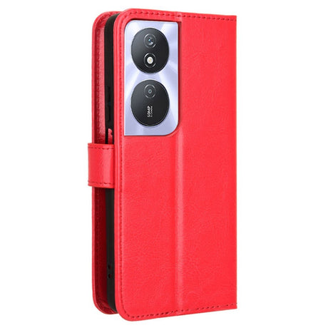 EIDERWOOD Honor X7b / 90 Smart Kunstlæder Flip Cover m. Strop - Rød