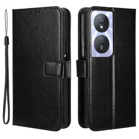 EIDERWOOD Honor X7b / 90 Smart Kunstlæder Flip Cover m. Strop - Sort