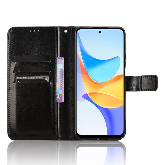 EIDERWOOD Honor X7b / 90 Smart Kunstlæder Flip Cover m. Strop - Sort