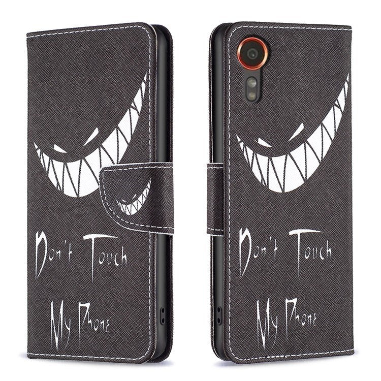 EIDERWOOD Samsung Galaxy Xcover 7 Flip Cover m. 2 x Kortholder - "Don't Touch My Phone"
