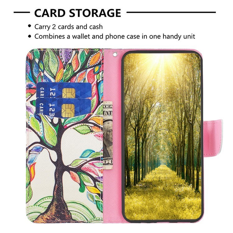 EIDERWOOD Samsung Galaxy Xcover 7 Flip Cover m. 2 x Kortholder - Farverigt Træ