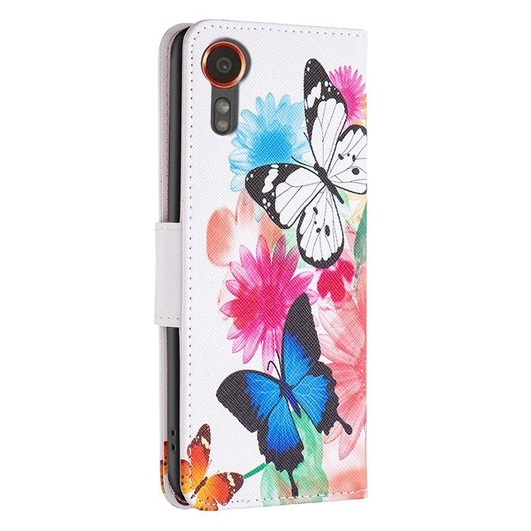 EIDERWOOD Samsung Galaxy Xcover 7 Flip Cover m. 2 x Kortholder - Sommerfugle & Blomster