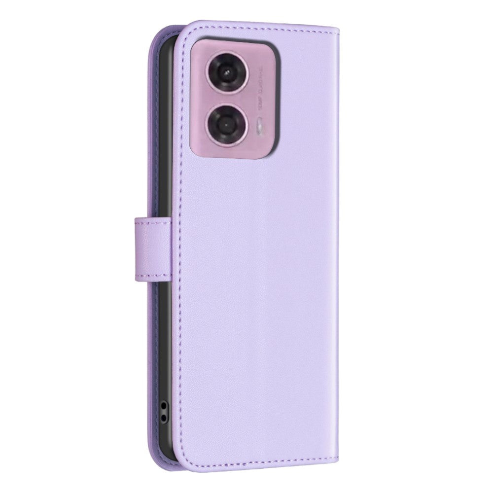 Motorola Moto G24 Kunstlæder Flip Cover m. Kortholder & Ståfunktion - Lilla