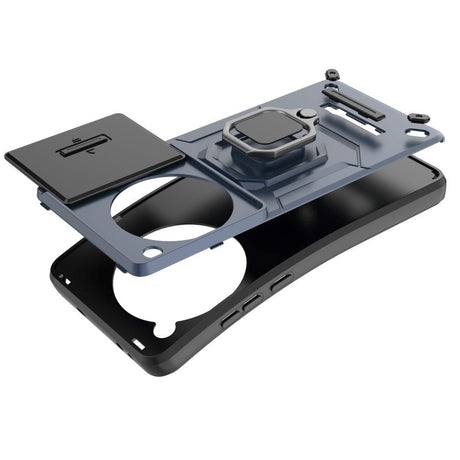 OnePlus 12 Håndværker Cover m. Magnetisk Kickstand & Cam Slider - Blå