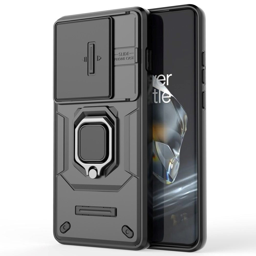 OnePlus 12 Håndværker Cover m. Magnetisk Kickstand & Cam Slider - Sort
