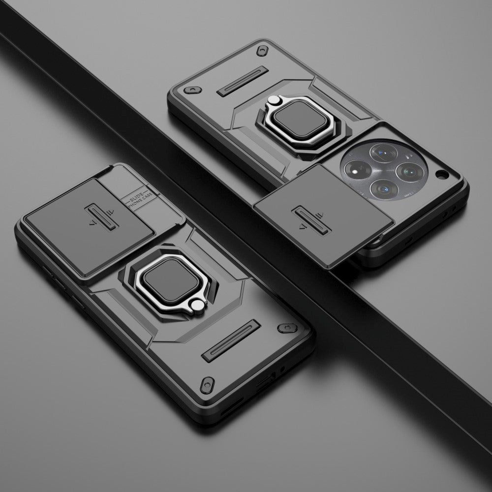 OnePlus 12 Håndværker Cover m. Magnetisk Kickstand & Cam Slider - Sort