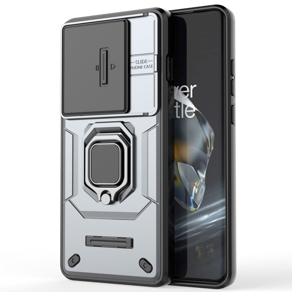 OnePlus 12 Håndværker Cover m. Magnetisk Kickstand & Cam Slider - Grå