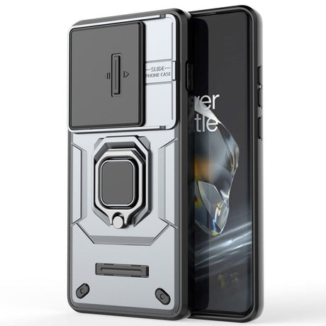 OnePlus 12 Håndværker Cover m. Magnetisk Kickstand & Cam Slider - Grå