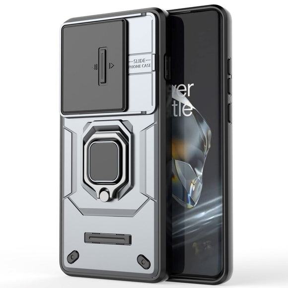 OnePlus 12 Håndværker Cover m. Magnetisk Kickstand & Cam Slider - Grå