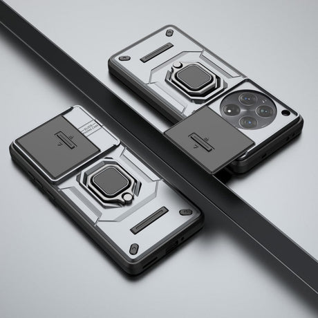 OnePlus 12 Håndværker Cover m. Magnetisk Kickstand & Cam Slider - Grå