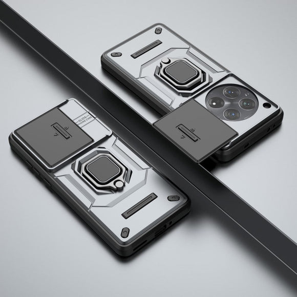 OnePlus 12 Håndværker Cover m. Magnetisk Kickstand & Cam Slider - Grå