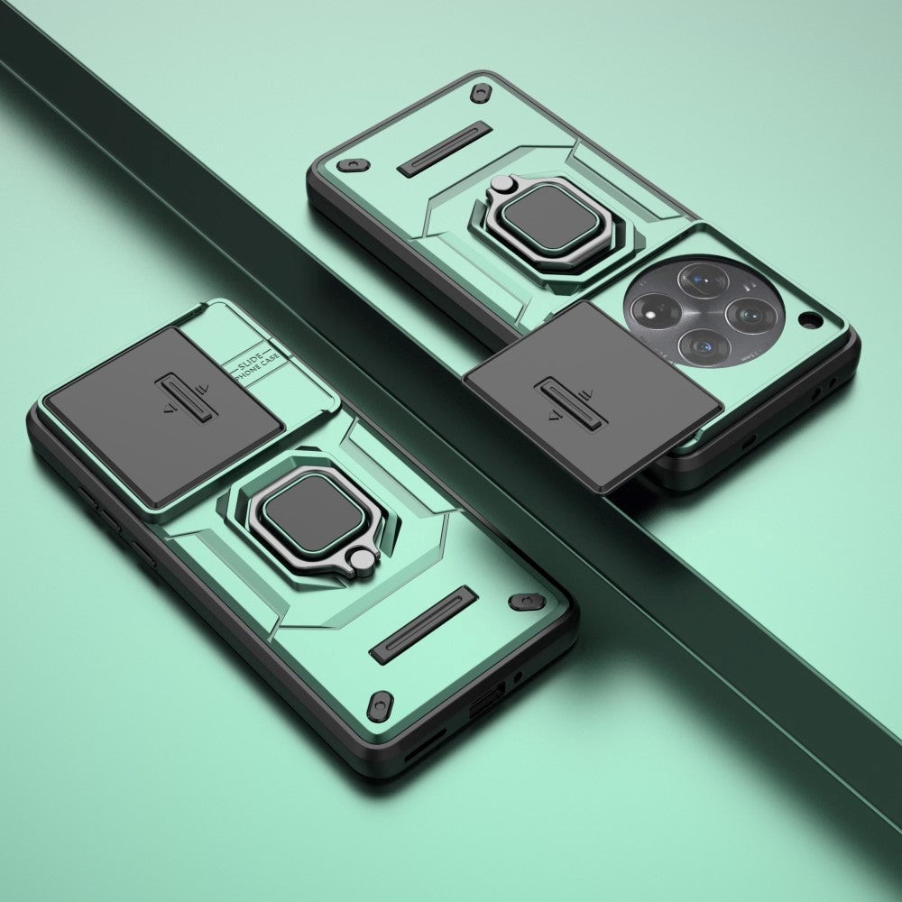 OnePlus 12 Håndværker Cover m. Magnetisk Kickstand & Cam Slider - Grøn