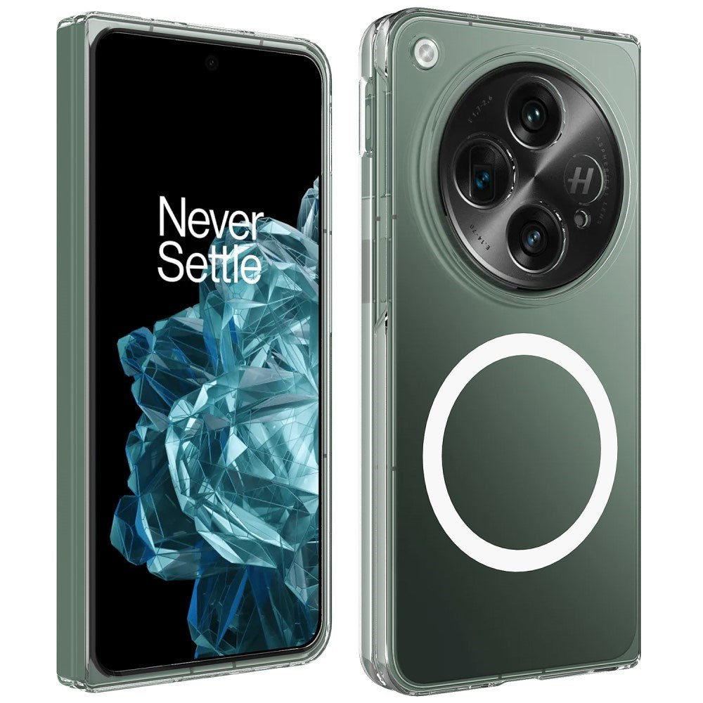 EIDERWOOD OnePlus Open Hårdt Plastik Cover - MagSafe Kompatibel - Gennemsigtig