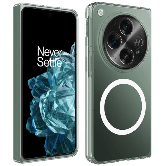 EIDERWOOD OnePlus Open Hårdt Plastik Cover - MagSafe Kompatibel - Gennemsigtig