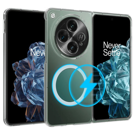 EIDERWOOD OnePlus Open Hårdt Plastik Cover - MagSafe Kompatibel - Gennemsigtig