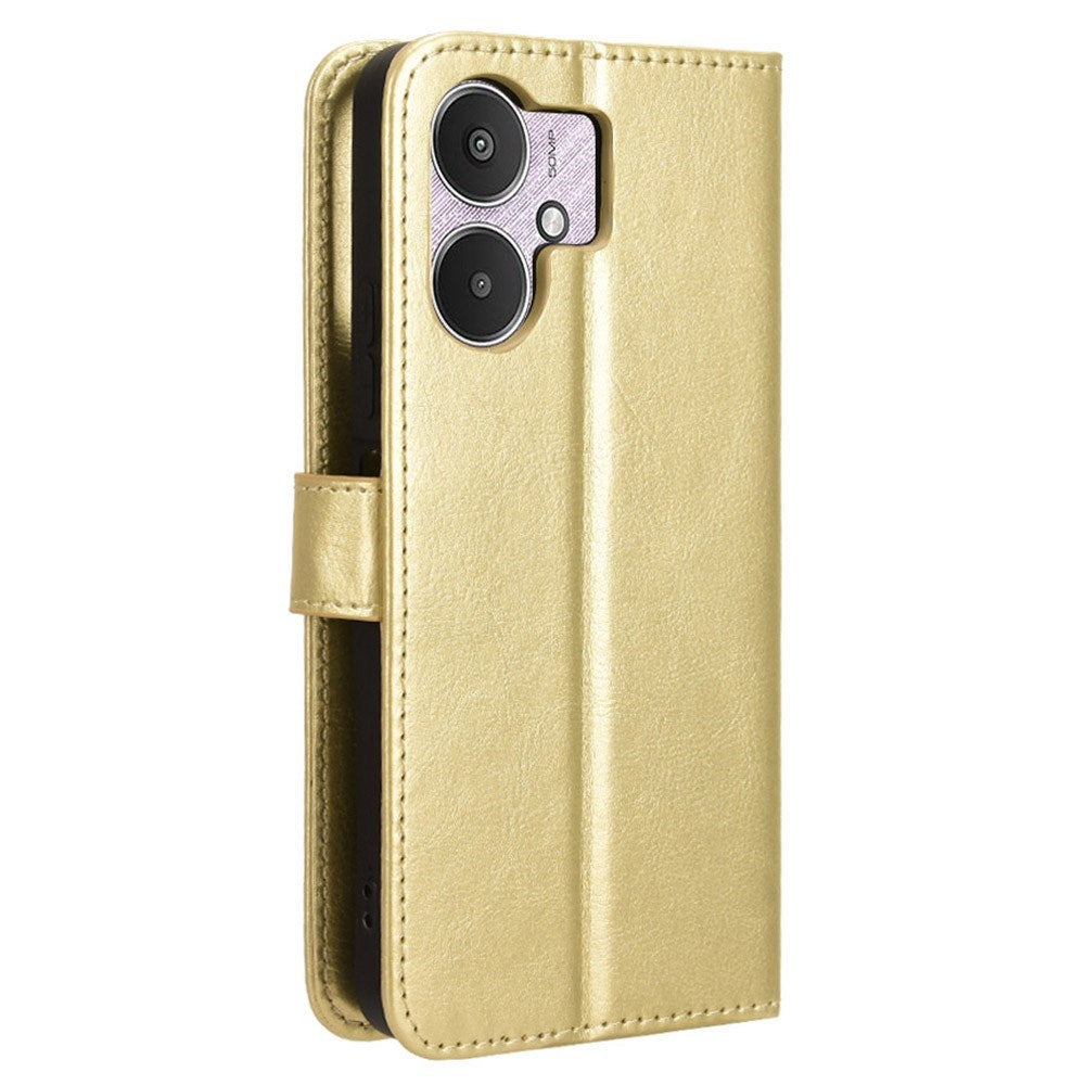 EIDERWOOD Xiaomi Redmi 13C (5G) Kunstlæder Flip Cover m. Strop - Guld