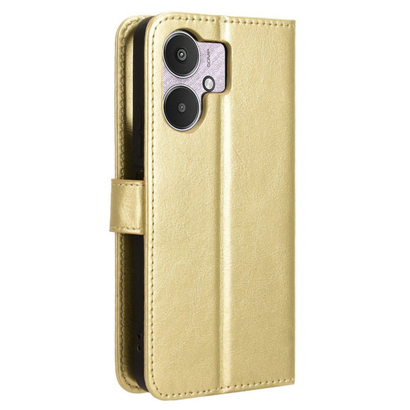 EIDERWOOD Xiaomi Redmi 13C (5G) Kunstlæder Flip Cover m. Strop - Guld