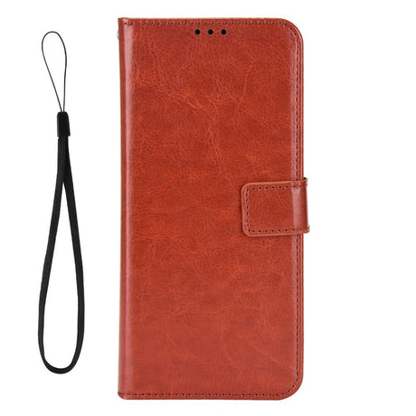 EIDERWOOD Xiaomi Redmi 13C (5G) Kunstlæder Flip Cover m. Strop - Brun