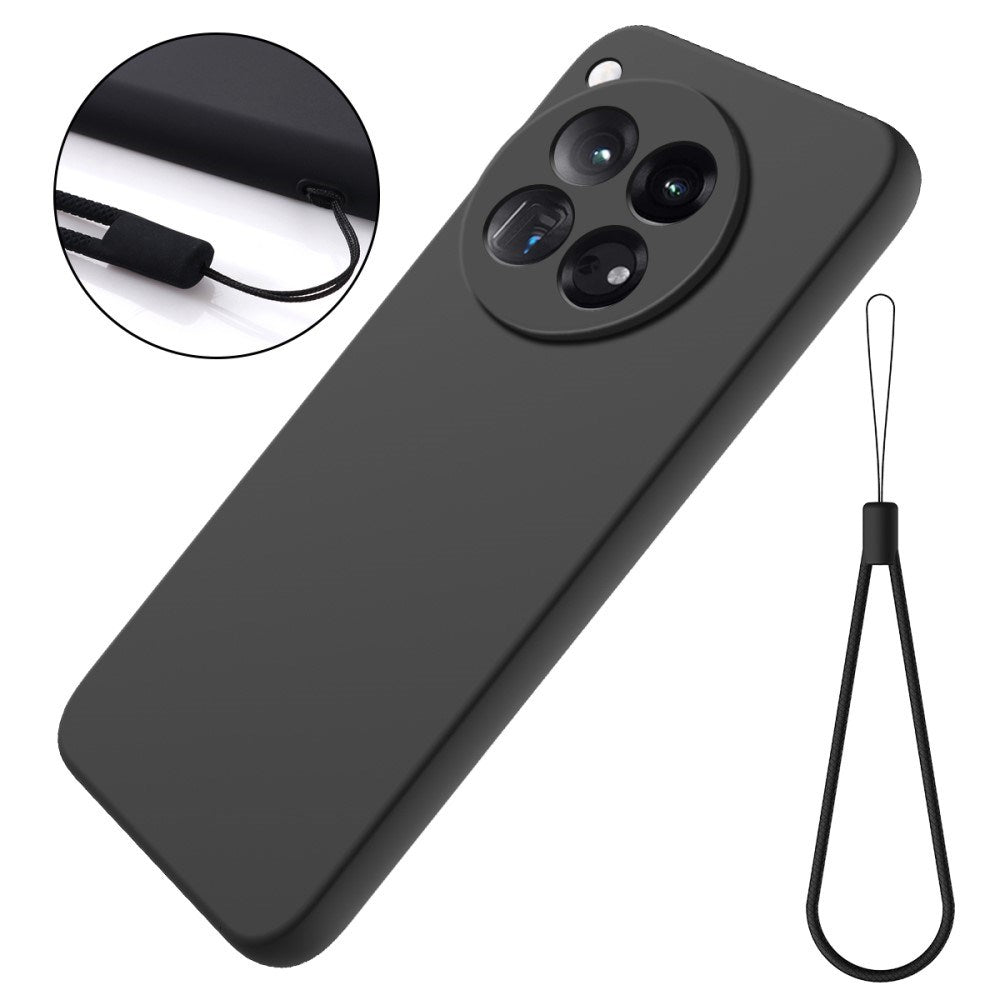 EIDERWOOD OnePlus 12R Liquid Silikone Cover m. Strop - Sort