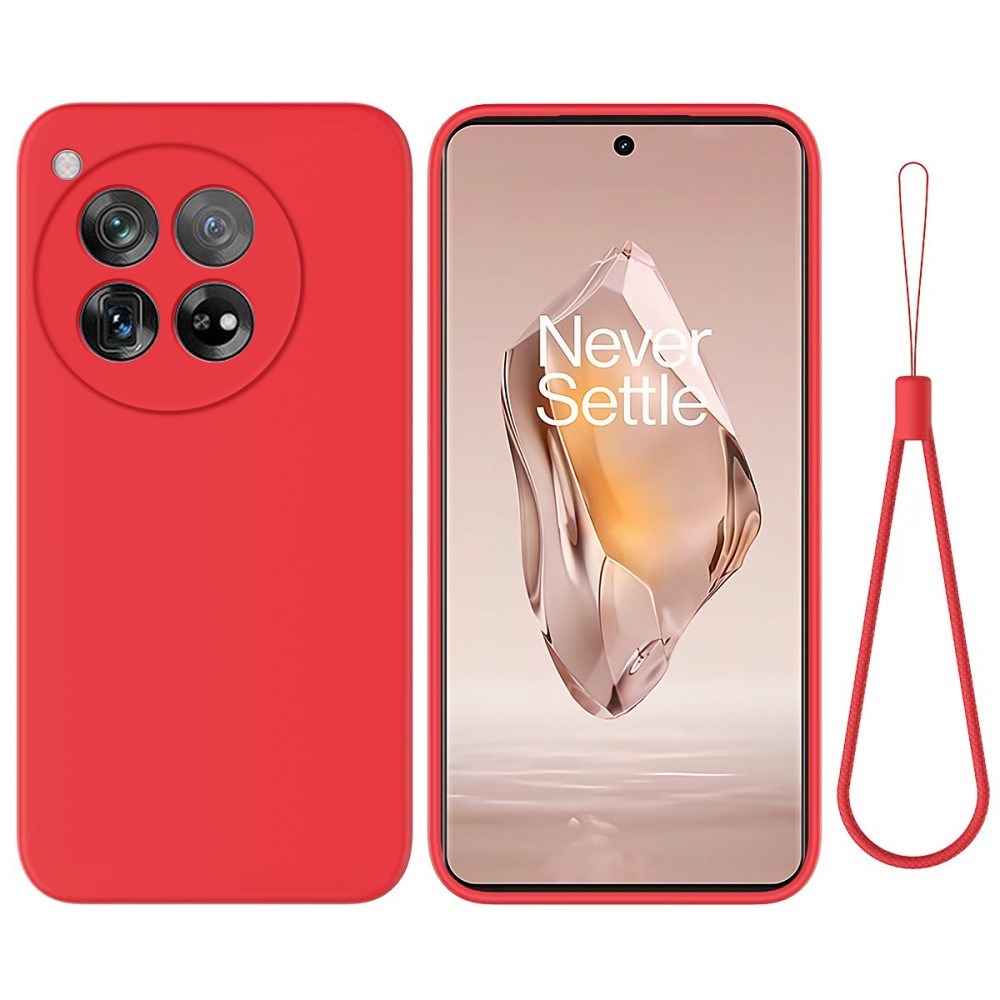 EIDERWOOD OnePlus 12R Liquid Silikone Cover m. Strop - Rød