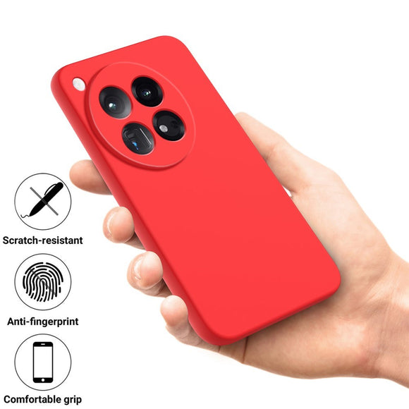 EIDERWOOD OnePlus 12R Liquid Silikone Cover m. Strop - Rød