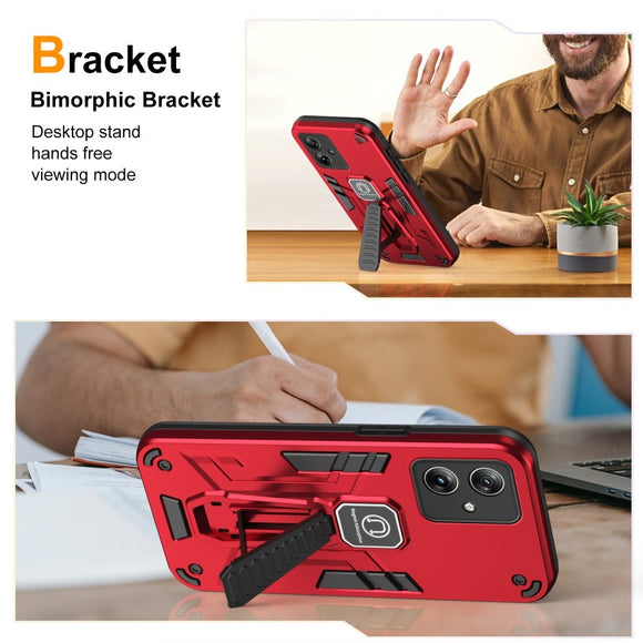 EIDERWOOD Motorola Moto G54 Håndværker Cover m. Kickstand - Rød