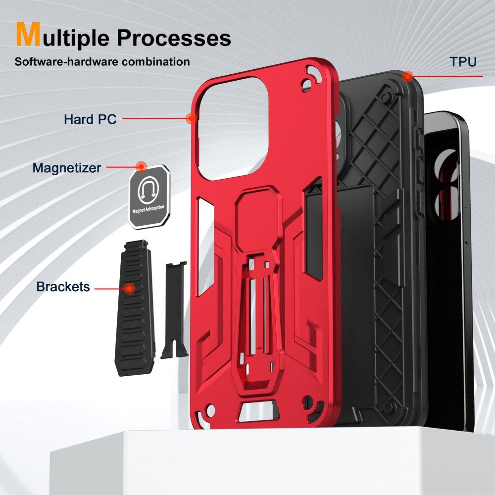 EIDERWOOD Motorola Moto G54 Håndværker Cover m. Kickstand - Rød