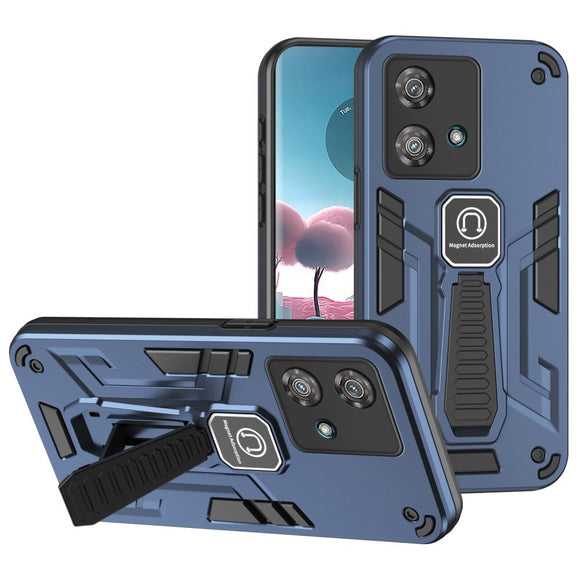 EIDERWOOD Motorola Edge 40 Neo Håndværker Cover m. Kickstand - Blå