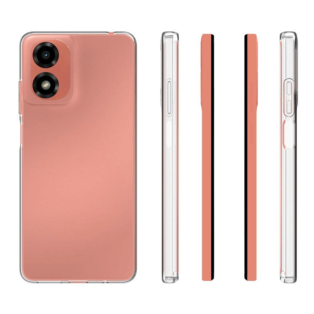 EIDERWOOD Motorola Moto E14 4G / G04 4G / G04s 4G / G24 4G Fleksibelt Plastik Cover - Gennemsigtigt