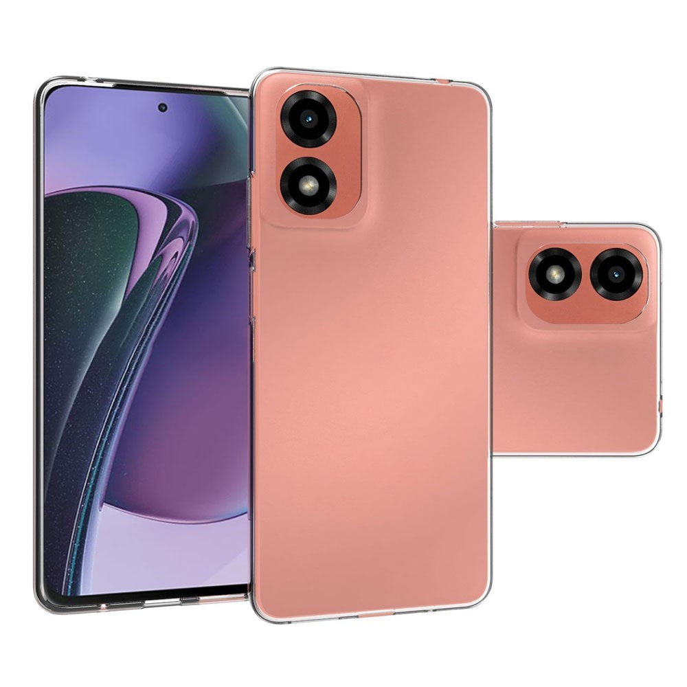 EIDERWOOD Motorola Moto E14 4G / G04 4G / G04s 4G / G24 4G Fleksibelt Plastik Cover - Gennemsigtigt