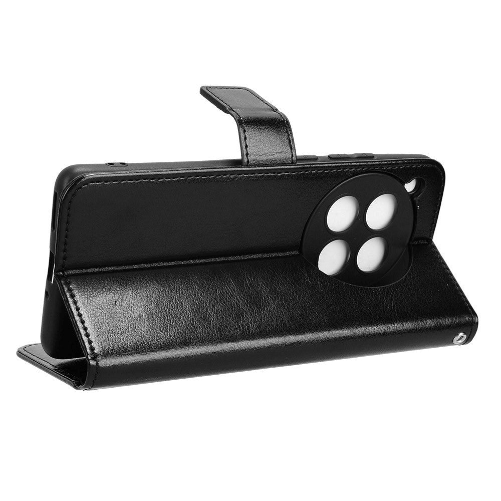 EIDERWOOD OnePlus 12R Blankt Læder Cover m. Pung & Strop - Sort