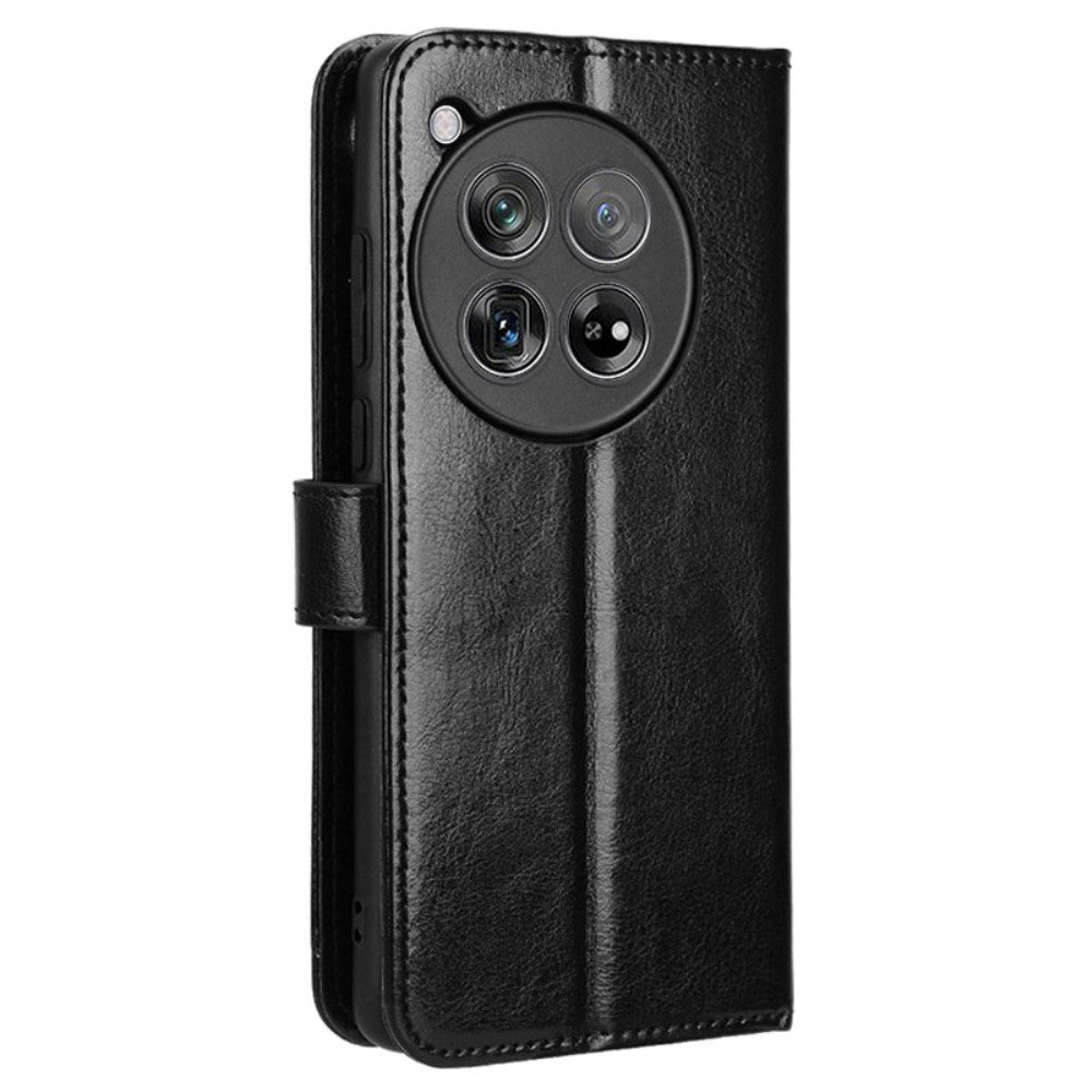 EIDERWOOD OnePlus 12R Blankt Læder Cover m. Pung & Strop - Sort