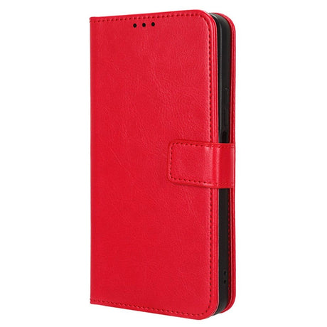 EIDERWOOD OnePlus 12R Blankt Læder Cover m. Pung & Strop - Rød