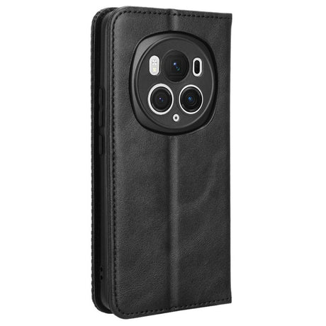 EIDERWOOD Honor Magic6 Pro (5G) Magnetisk Kunstlæder Flip Cover - Sort