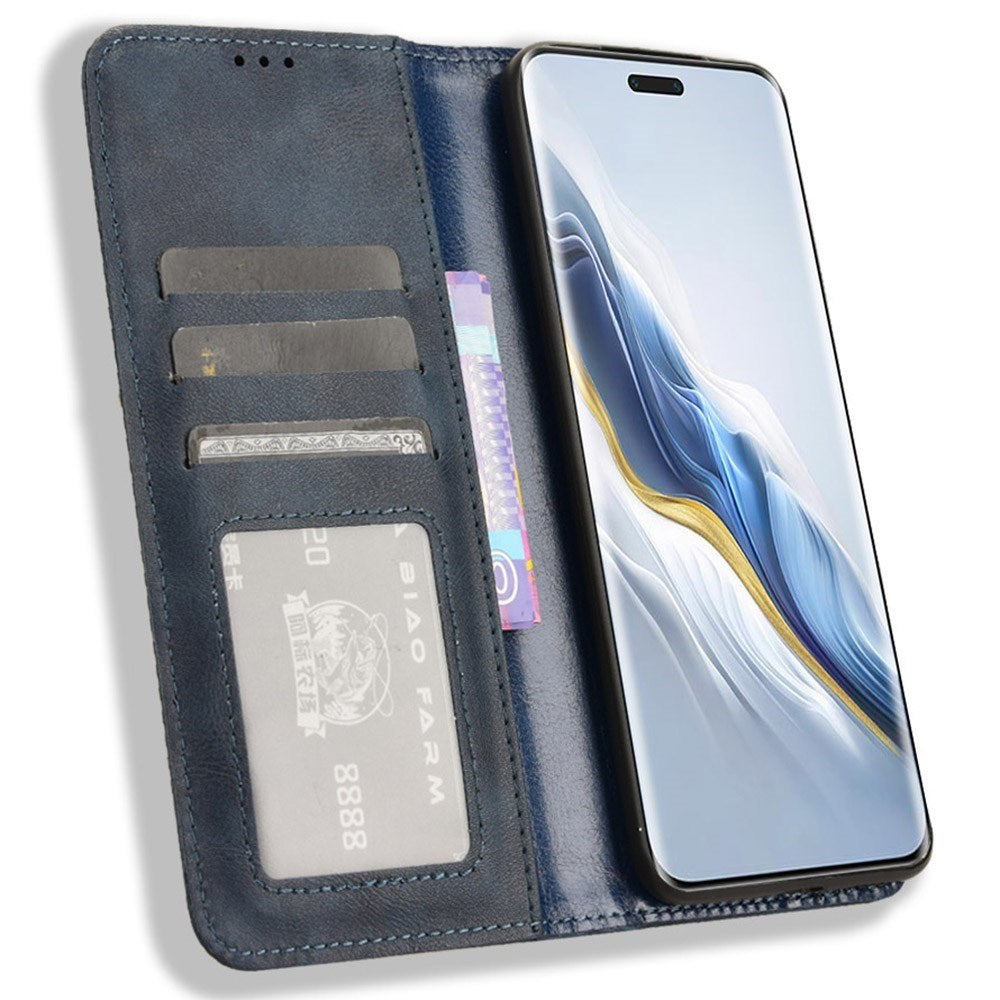 EIDERWOOD Honor Magic6 Pro (5G) Magnetisk Kunstlæder Flip Cover - Blå