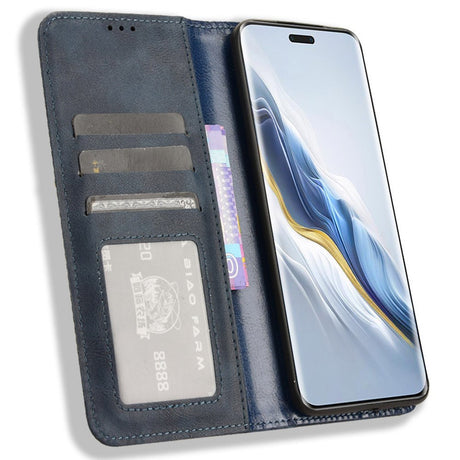 EIDERWOOD Honor Magic6 Pro (5G) Magnetisk Kunstlæder Flip Cover - Blå