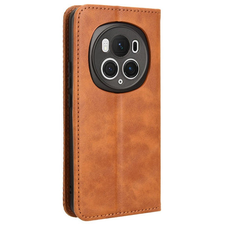 EIDERWOOD Honor Magic6 Pro (5G) Magnetisk Kunstlæder Flip Cover - Brun