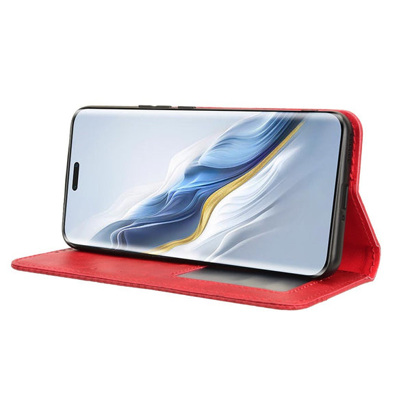 EIDERWOOD Honor Magic6 Pro (5G) Magnetisk Kunstlæder Flip Cover - Rød