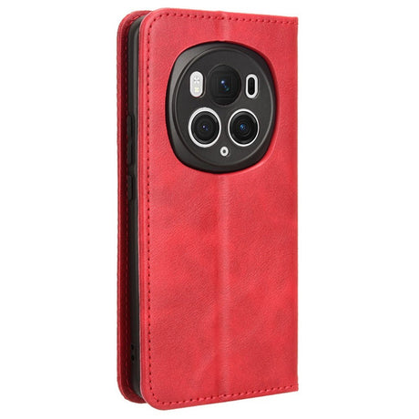 EIDERWOOD Honor Magic6 Pro (5G) Magnetisk Kunstlæder Flip Cover - Rød