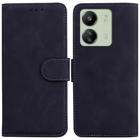 EIDERWOOD Xiaomi Redmi 13C (4G) / 13C (5G) / Poco C65 Kunstlæder Flip Cover m. Pung & Ståfunktion - Sort