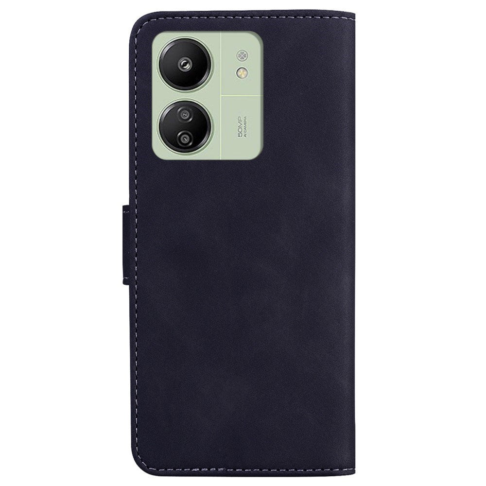 EIDERWOOD Xiaomi Redmi 13C (4G) / 13C (5G) / Poco C65 Kunstlæder Flip Cover m. Pung & Ståfunktion - Sort