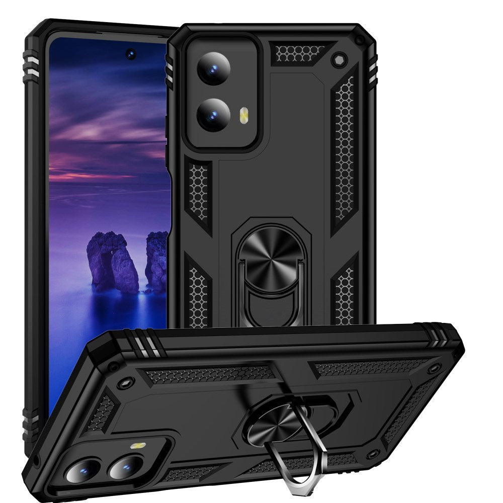 EIDERWOOD Motorola Moto G Play (2024) Håndværkercover m. Magnetisk Kickstand - Sort