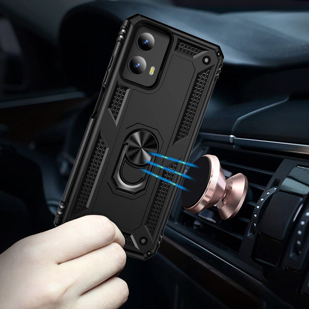 EIDERWOOD Motorola Moto G Play (2024) Håndværkercover m. Magnetisk Kickstand - Sort