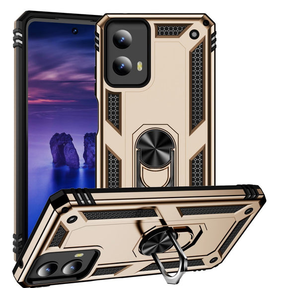 EIDERWOOD Motorola Moto G Play (2024) Håndværkercover m. Magnetisk Kickstand - Guld