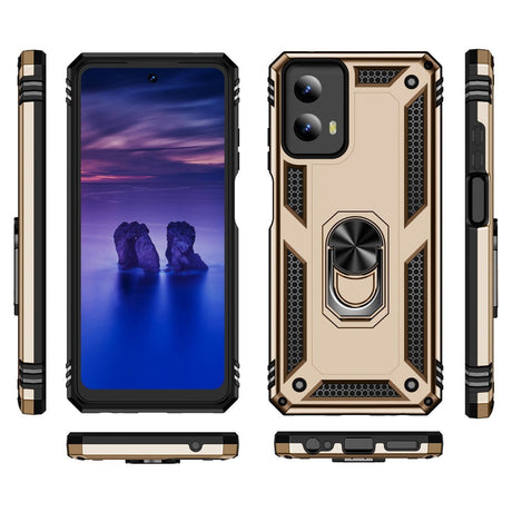 EIDERWOOD Motorola Moto G Play (2024) Håndværkercover m. Magnetisk Kickstand - Guld
